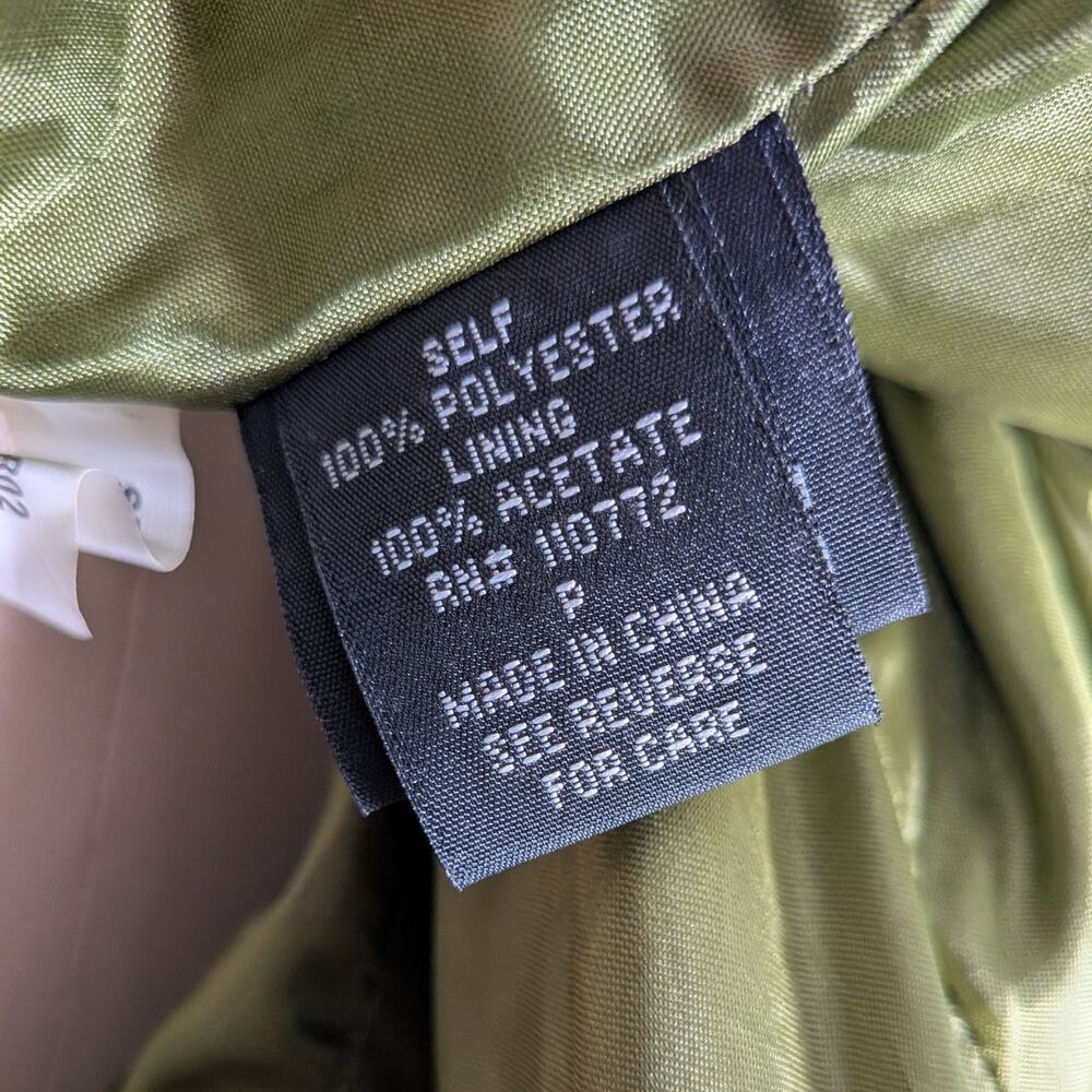Vintage Prom Dress Maxi Gown 14 Olive Green Fairy Princess Goth Y2K Strapless - Picture 12 of 14